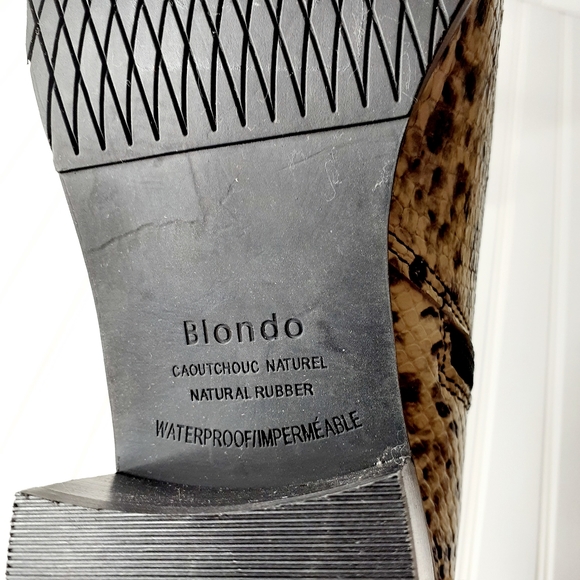 NEW Blondo Elvina Snakeskin Leather Booties C434 - Picture 12 of 14